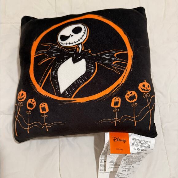 Disney Other - Disney Nightmare Before Christmas Jack Skellington Halloween Throw Pillow 12x12